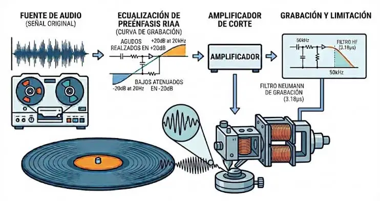 Proceso de grabación y corte